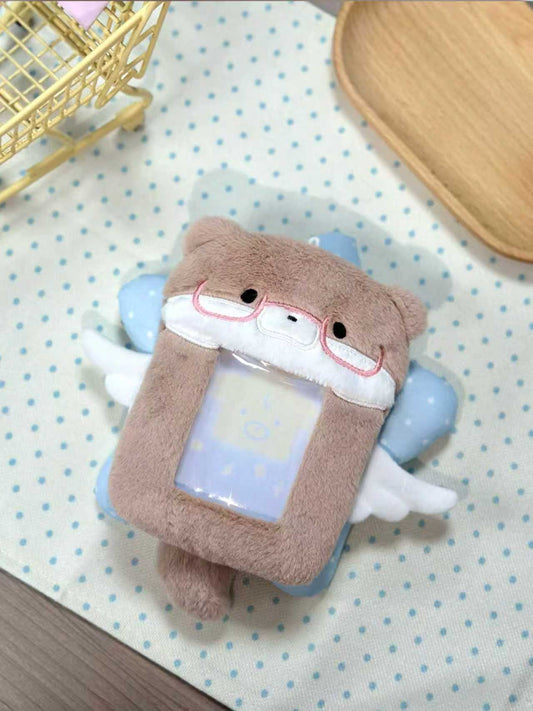 Original Animal Furry 3D Attribute-Free Card Case 【Mirror frame otter】