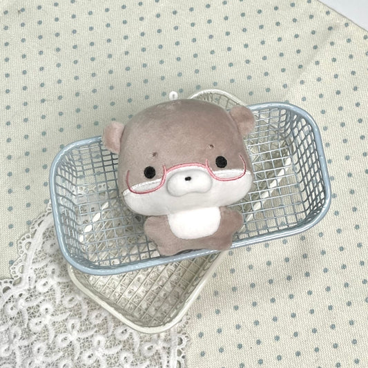 Original animal plush toy 10cm cotton doll【[Mirror frame otter】