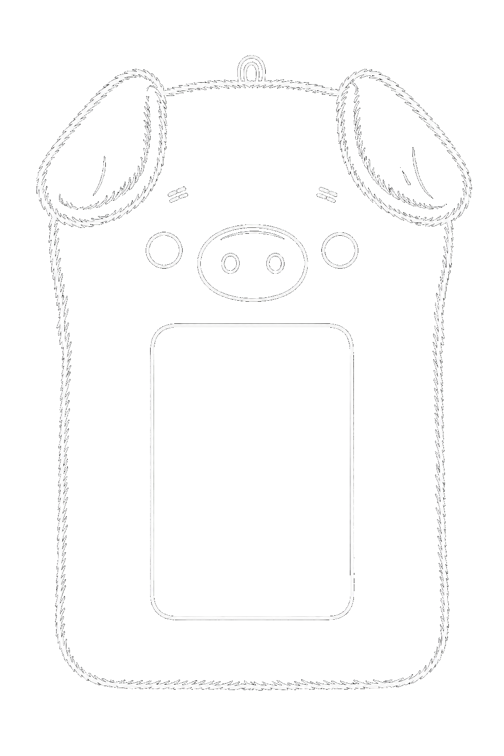 Original Animal Furry 3D Attribute-Free Card Case【Zhiwu Pig】