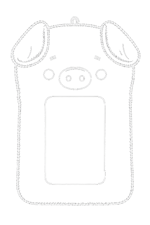 Original Animal Furry 3D Attribute-Free Card Case【Zhiwu Pig】